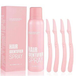 Hair Identification Spray - Removes hair and dead skin Powder Spray w/ 4 Razors